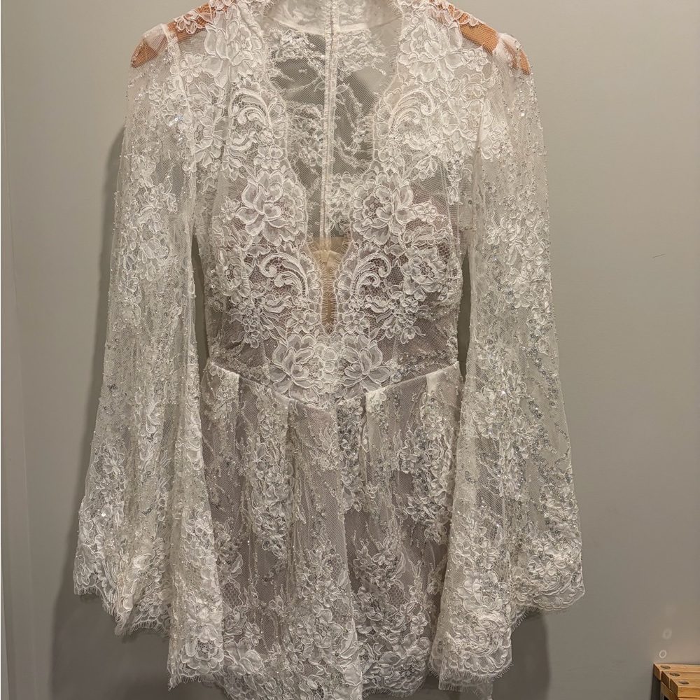 Elegant White Lace Dress